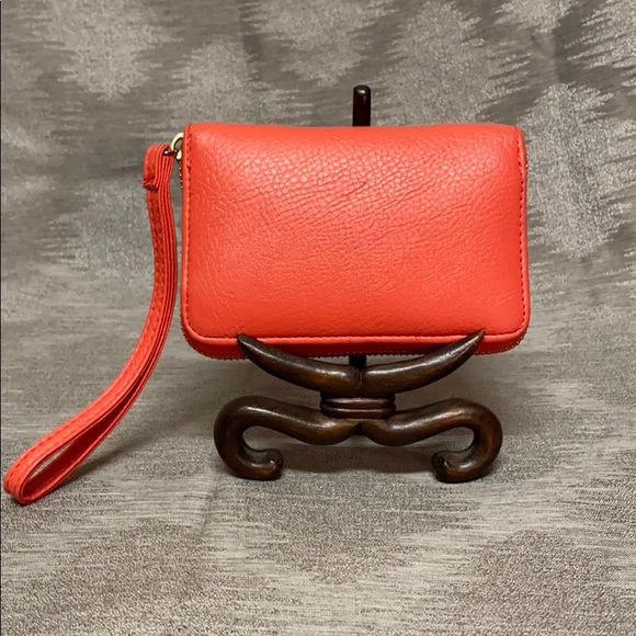 jagermeister Handbags - Bright orange wristlet and Jagermeister flask duo